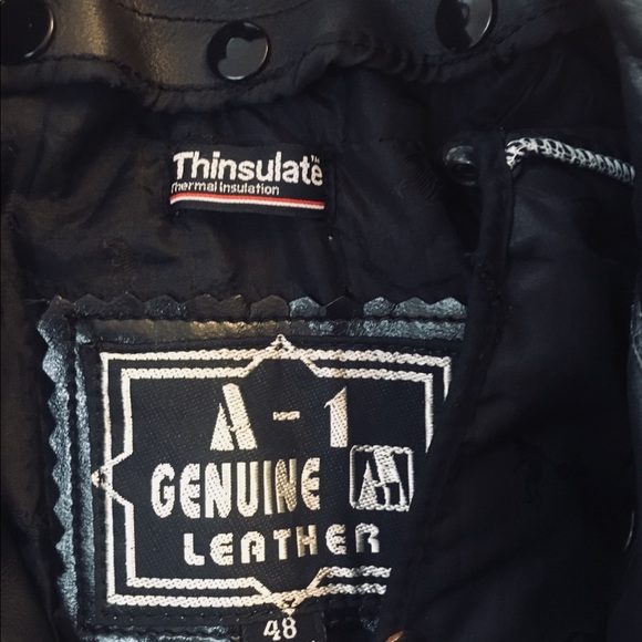 Men’s Leather Biker Jacket Thinsulate lined - Picture 4 of 5